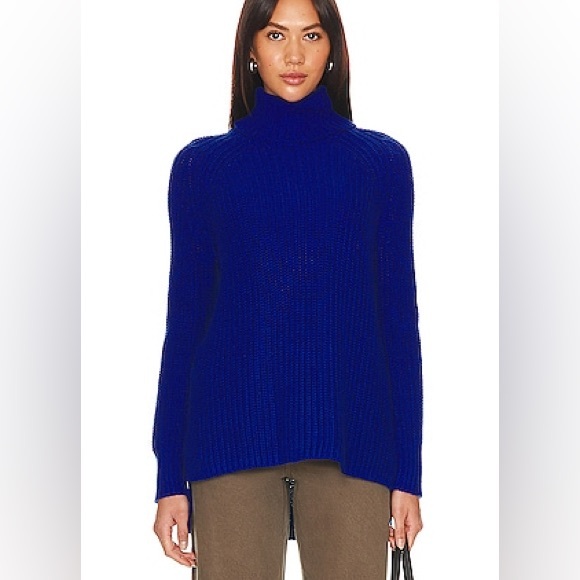 525 America Stella- Cotton Blue Turtleneck Sweater - Picture 2 of 2